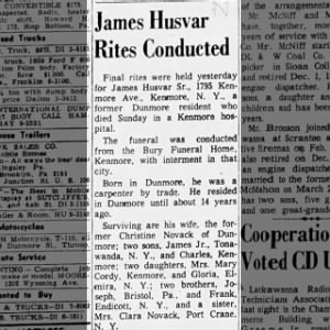 Obituary for James C. Husvar