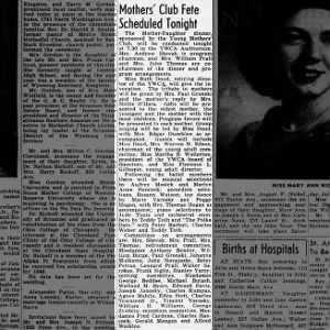 June 1, 1949 - Marlyn Anne Hancock
