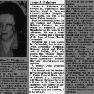 Obituary for James A. Palmiero